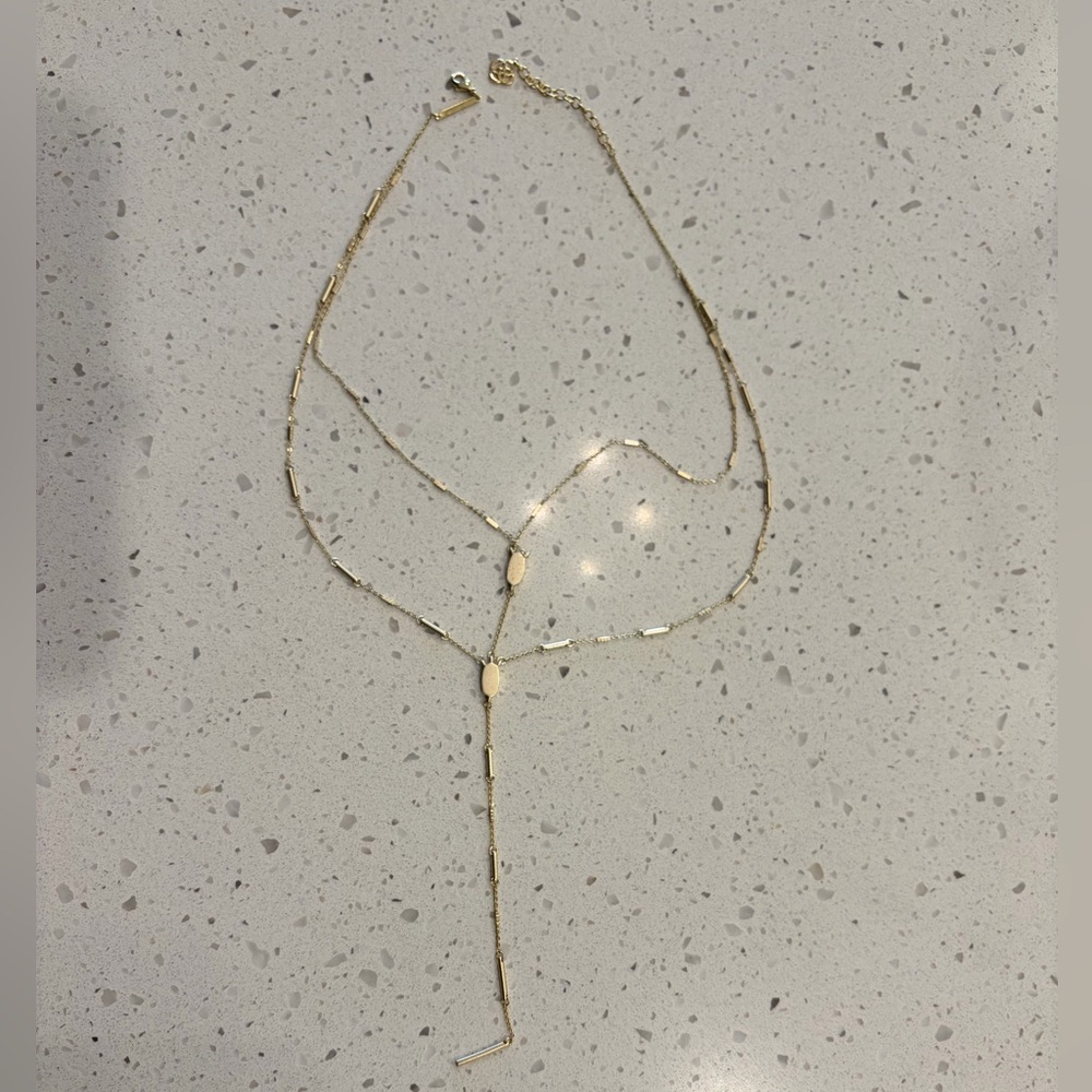 Kendra Scott Adelia Y Necklace Gold Layered